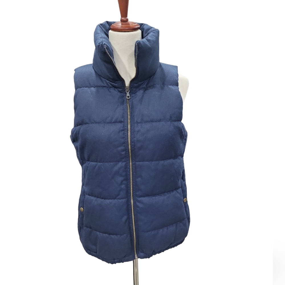 EUC like new Old Navy women's navy Puffer vest, fleece lined warm SP